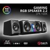 C-TECH reproduktory SPK-16, 2.2, 16W, RGB podsvietenie, 3,5mm jack, USB napájanie, čierne