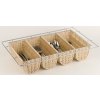 Příborník z polyratanu GN 1/1 530x325x100 mm, béžová | APS, Buffet inox;přírodní