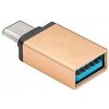 PREMIUMCORD Adaptér USB 3.1 C/male - USB 3.0 A/female, zlatý, OTG kur31-07