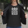 Dámske tričko s potlačou folklórny motív Čierna XL