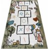 Najkoberce FUN Hop Klasy, zvieratká - zelený 80x150 cm