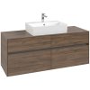 VILLEROY & BOCH Collaro závesná skrinka pod umývadlo na dosku (umývadlo v strede), 4 zásuvky, 1400 x 500 x 548 mm, Arizona Oak, C13100VH