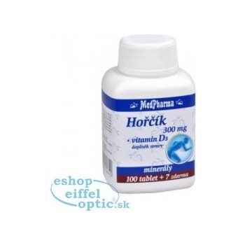 MedPharma Horčík 300 mg + Vitamín D3 107 tabliet