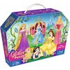 Trefl Puzzle 70 glitter v kufríku - Princezné Disney