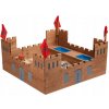 Drevené pieskovisko s úložným priestorom Hrad Rytiera Playtive 113x113x70cm