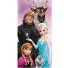 Plážová osuška 70x140 Ľadové kráľovstvo Frozen rodinka ružová bavlnená