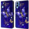 Peňaženkové 3D puzdro Crystal na Motorola Moto G34 G5 - Diamantový motýľ