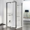 Ravak Pivot Bočná pevná stena 90 cm, transparentná čierna PPS-90 90G70300Z1