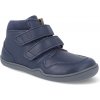 Barefoot dětské kotníkové boty Blifestyle - Raccoon bio nappa marine W modré