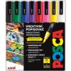 Sada akrylových popisovačov, PC-3M, 0,9 - 1,3 mm, 8 farieb, Posca, UNI
