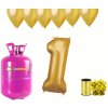 HeliumKing Hélium párty set na 1. narodeniny so zlatými balónmi