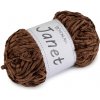 Pletacia ženilková priadza Janet 100 g - 1 ks 7 hnedá