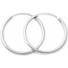 Beneto Elegantné kruhové náušnice zo striebra AGUC351 / N 3 cm