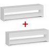 Šatníková lavica s policou na topánky 1+1 ZADARMO, zosilnená, 1500 mm, biela