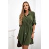 Fashionweek Šaty so zapínaním na gombíky a zaväzovaním v páse K16 Farba: Khaki, Veľkosť: Universal