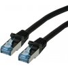 S/FTP (PiMF) Patchkábel LSOH 3m cat.6a, čierny, Cu, Component Level
