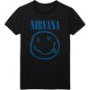 Nirvana tričko Blue Smiley Čierna L