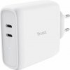 Nabíjačka do siete Trust MAXO 65W 2P USB-C CHARGER, biela (25381)