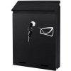 Poštová schránka HERON – pozinkovaná, práškovo lakovaná, so zámkom a 2 kľúčmi, 26×18,5×5,5 cm čierna