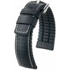 Čierny remienok Hirsch Tiger L 0915075050-2 (Teľacina / prírodný kaučuk) 20 mm