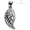 BENETO AGH638 - Strieborný prívesok anjelské krídlo so zirkónmi