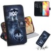 Peňaženkové kožené puzdro na Xiaomi Mi Note 10 Lite - Wolf and Dog