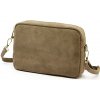 Dámska kožená crossbody kabelka Luka 25-011 béžovej farby 22 x 15 x 9 cm