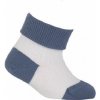 Bavlnené ponožky modré s bielou, veľ. 18-20