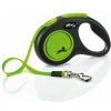 Vodítko FLEXI Neon New S opasok 5m/15kg čierna/zelená