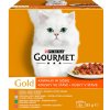 Gourmet Gold kačica s olivami teľacim so zeleninou pstruh so zeleninou králik s mrkvou v šťave 8 x 85 g