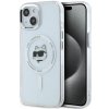 Karl Lagerfeld IML MagSafe kryt na iPhone 15 Plus (KLHMP15MHLSCHH) - biela kovová Choupette hlava KF2343580