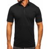 Čierna pánska bavlnená polokošeľa Bolf 143006