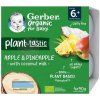 Gerber Organic Rastlinný Dezert Jablko a Ananás s kokosovým mliekom 4 x 90 g 4x90 g detský ovocný príkrm