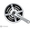 Shimano FC-TY501 kľuky, 170 mm, 3x8, 48/38/28T, štvorhran, strieborná