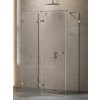 New Trendy Avexa Gunmetal Brushed sprchovací kút 100x100 cm obdĺžniková brúsené/priehľadné sklo EXK-3418