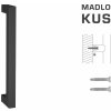 MPkovania FT - MADLO kód K02K 25x25 mm ST ks, 325 mm, 300 mm, CIM - čierna matná (FNO)