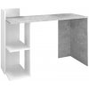 Kondela ANDREO NEW BE/BI 0000395899 - PC stôl s poličkami. beton/biely