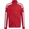Chlapčenská futbalová mikina adidas, SQ21 TR JKT Y červená,biela 116