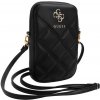 Guess PU Quilted 4G Metal Logo Wallet Phone Bag Zipper čierne