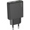 Hoco Slim Wall Charger USB A + Type C Pd Qc3.0 3A 20W N38 Black