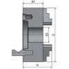 OPTIMUM 3-čeľusťové skľučovadlo s centrickým upínaním ø 200 mm Camlock 6 3442763