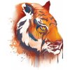 Tiger - watercolor nalepovacie tetovanie