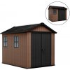 Newton Plus široký 9 x 7,5 plastový záhradný domček hnedý