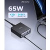 UGREEN Nabíjačka USB C 100 W, 6-portová nabíjacia stanica, 65 W