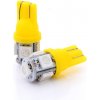 LED AUTO ŽIAROVKA T10 5X LED SMD 5050 12V 1,5W žltá