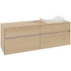 VILLEROY & BOCH Collaro závesná skrinka pod umývadlo na dosku (umývadlo vpravo), 4 zásuvky, 1600 x 500 x 548 mm, Nordic Oak, C12200VJ