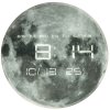 Nástenné hodiny Planet Moon s LED displejom 32 cm sivé biela