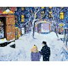 Diamantové maľovanie Diamondi - Diamantové maľovanie - ZIMNÁ PRECHÁDZKA V DVOCH, 40x50 cm, Vypnuté plátno na rám (603608B)