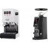 Gaggia Classic E24, white + Eureka Atom W 65 Casa, black