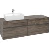 VILLEROY & BOCH Collaro závesná skrinka pod umývadlo na dosku (umývadlo vľavo), 4 zásuvky, 1600 x 500 x 548 mm, Stone Oak, C13500RK